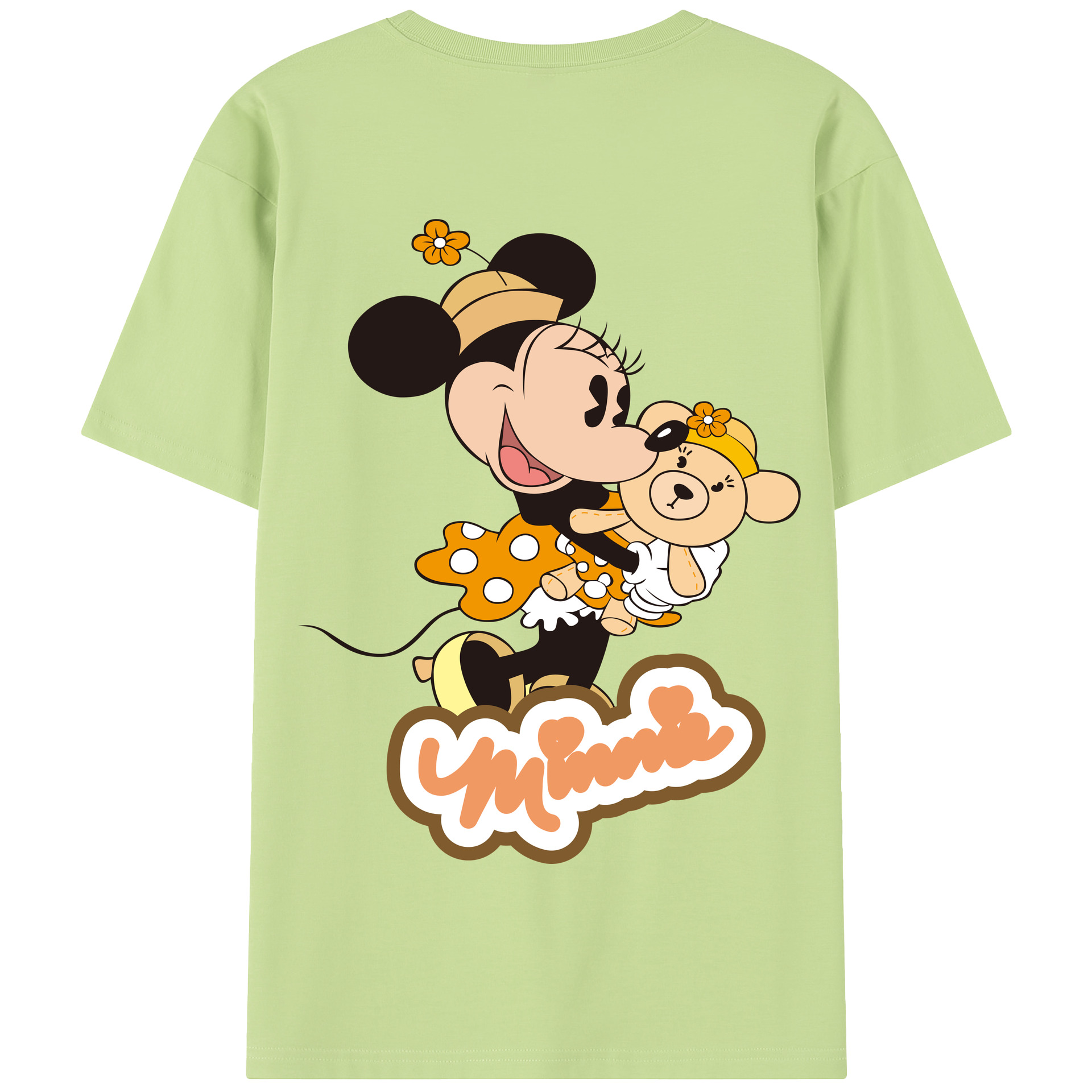 （画像用） ミッキーマウス Mickey Mouse 綿100％半袖Tシャツ（背面プリント）